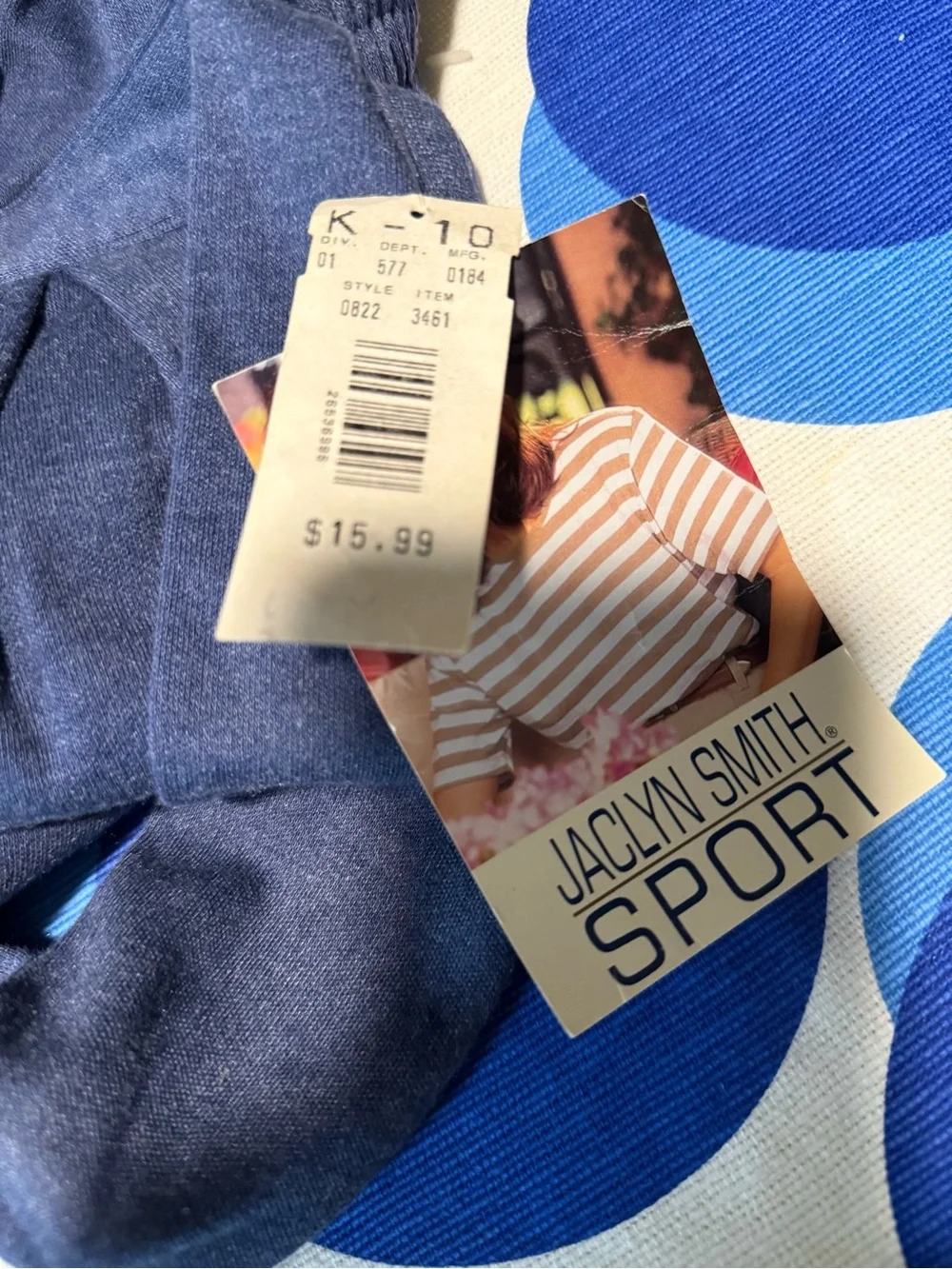 Vintage Women’s Navy Tie-Waist Shorts size M new with tag JACLYN SMITH. SPORT